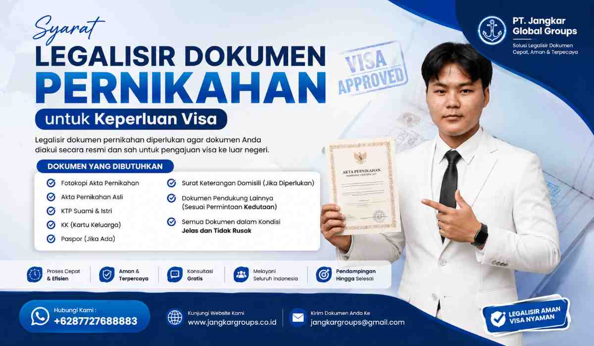 Syarat Legalisir Dokumen Pernikahan untuk Keperluan Visa