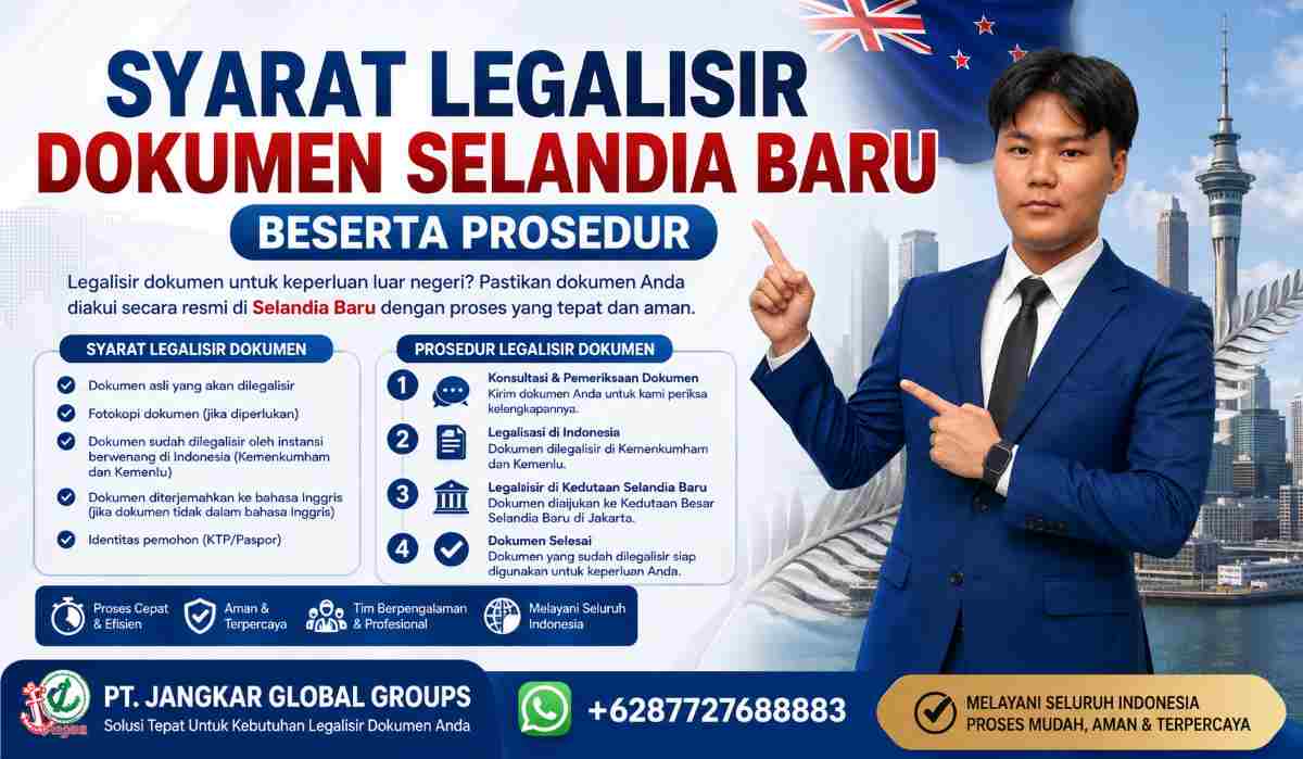 Syarat Legalisir Dokumen Selandia Baru Beserta Prosedur