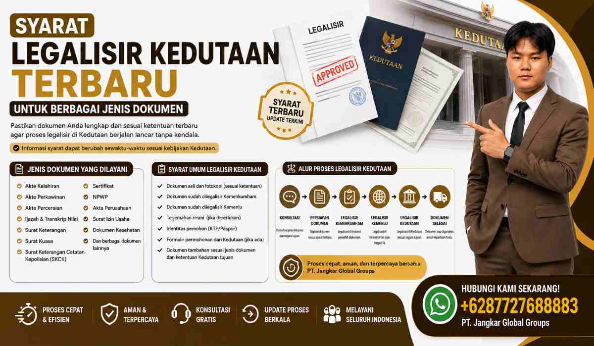 Syarat Legalisir Kedutaan Terbaru untuk Berbagai Jenis Dokumen