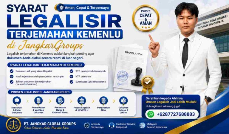 Syarat Legalisir Terjemahan Kemenlu di JangkarGroups