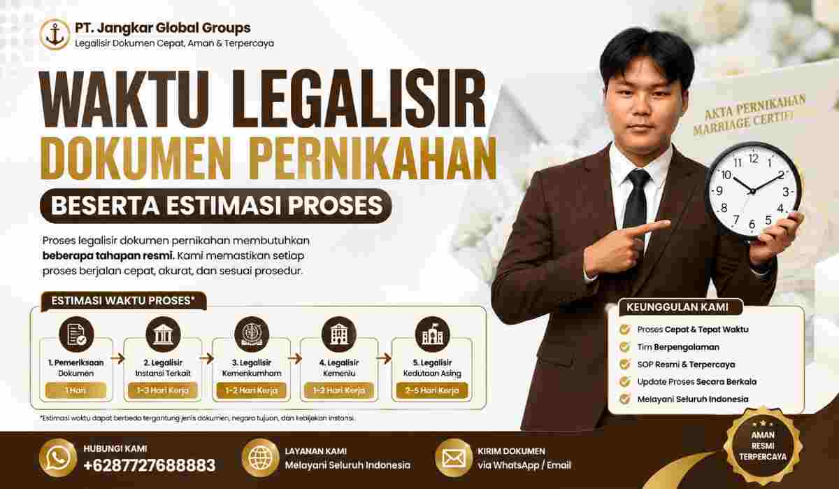 Waktu Legalisir Dokumen Pernikahan Beserta Estimasi Proses