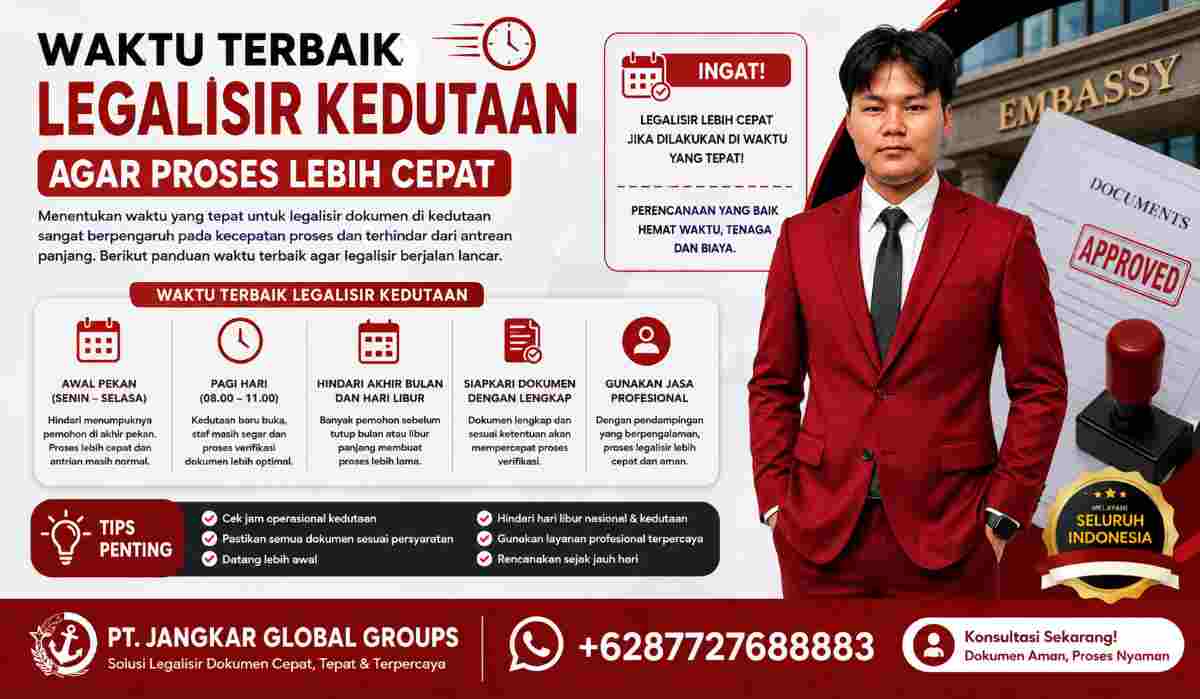 Waktu Terbaik Legalisir Kedutaan Agar Proses Lebih Cepat