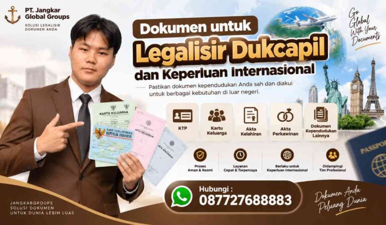 Dokumen untuk Legalisir Dukcapil dan Keperluan Internasional
