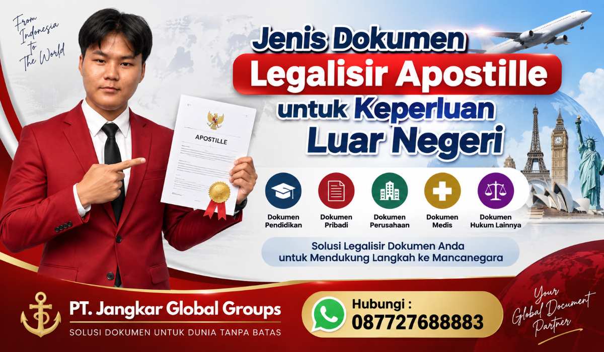 Jenis Dokumen Legalisir Apostille untuk Keperluan Luar Negeri