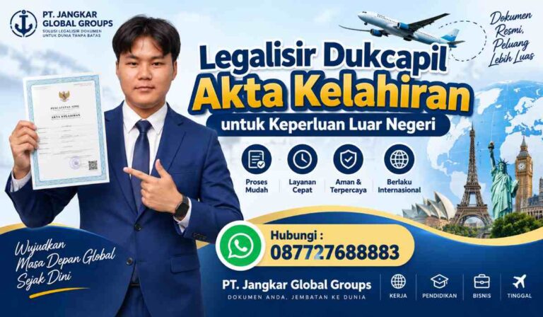 Legalisir Dukcapil Akta Kelahiran untuk Keperluan Luar Negeri