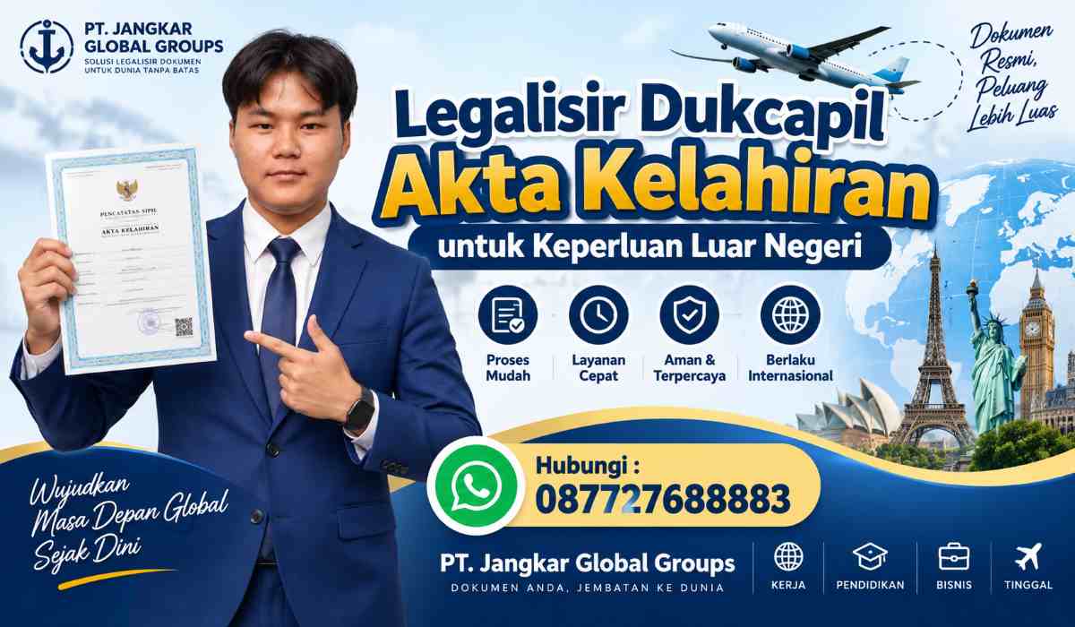 Legalisir Dukcapil Akta Kelahiran untuk Keperluan Luar Negeri