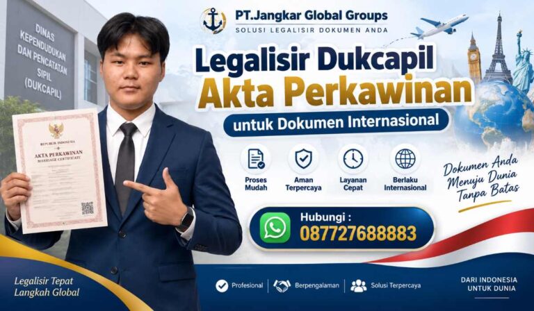 Legalisir Dukcapil Akta Perkawinan untuk Dokumen Internasional