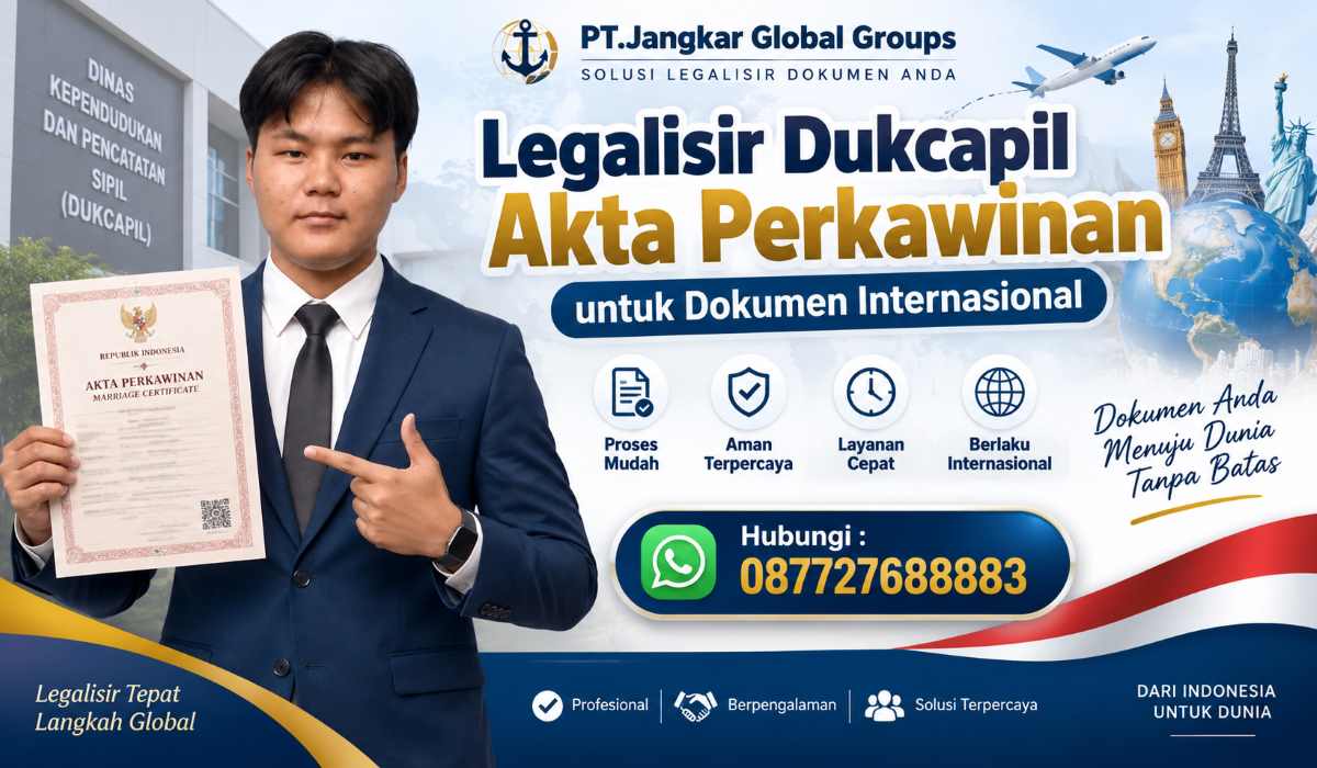 Legalisir Dukcapil Akta Perkawinan untuk Dokumen Internasional
