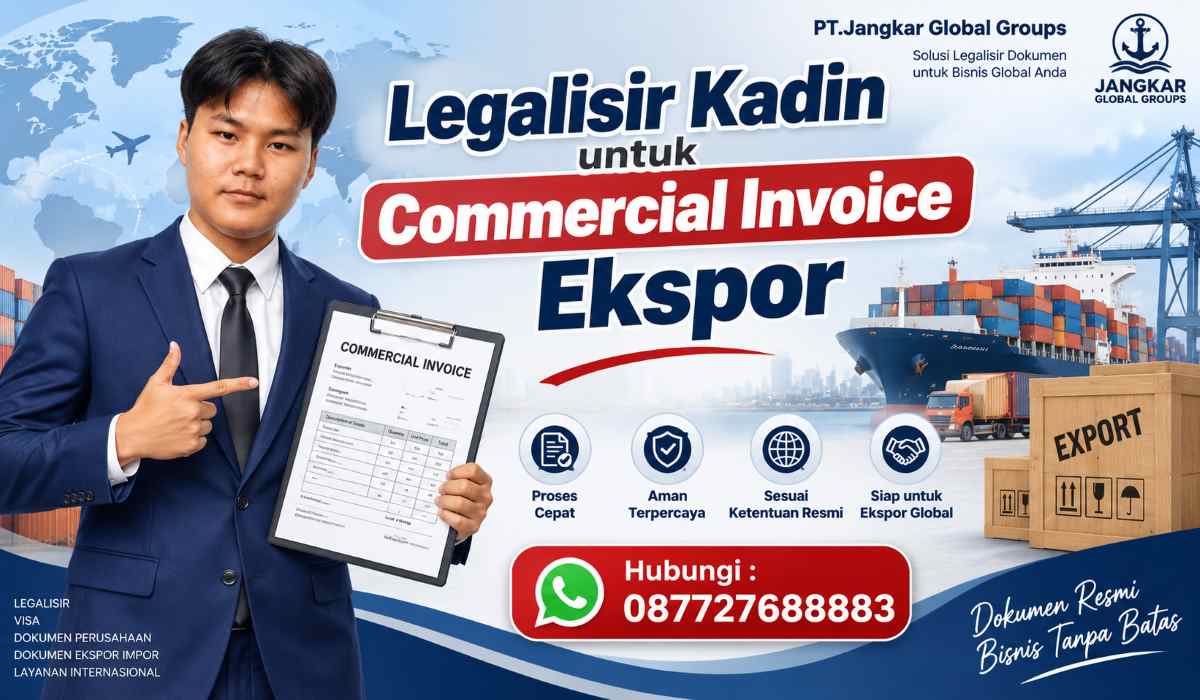 Legalisir Kadin untuk Commercial Invoice Ekspor