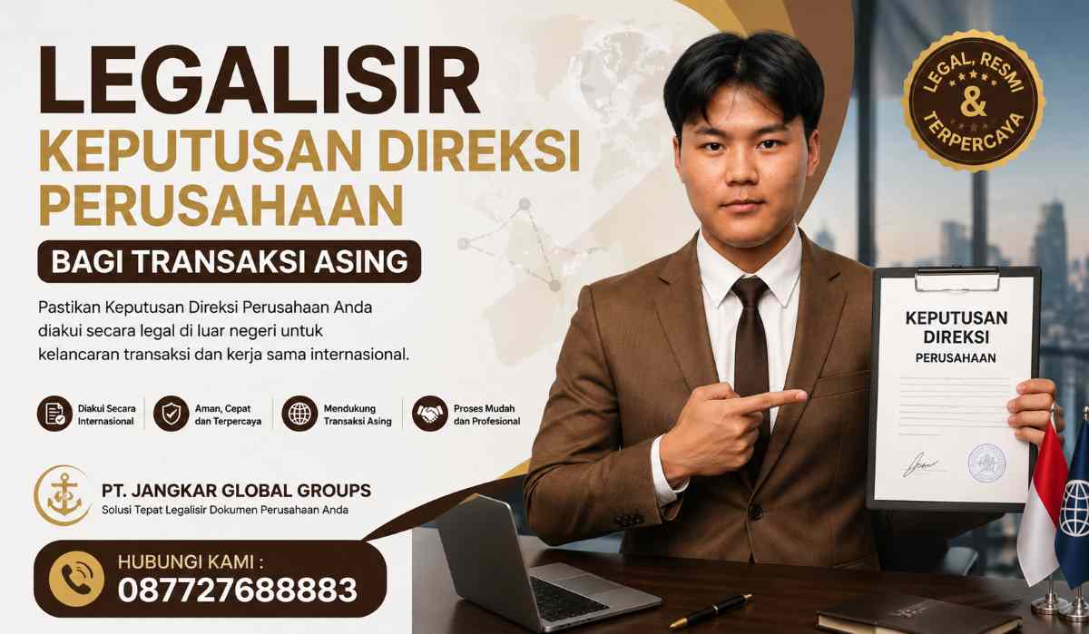 Legalisir Keputusan Direksi Perusahaan bagi transaksi asing