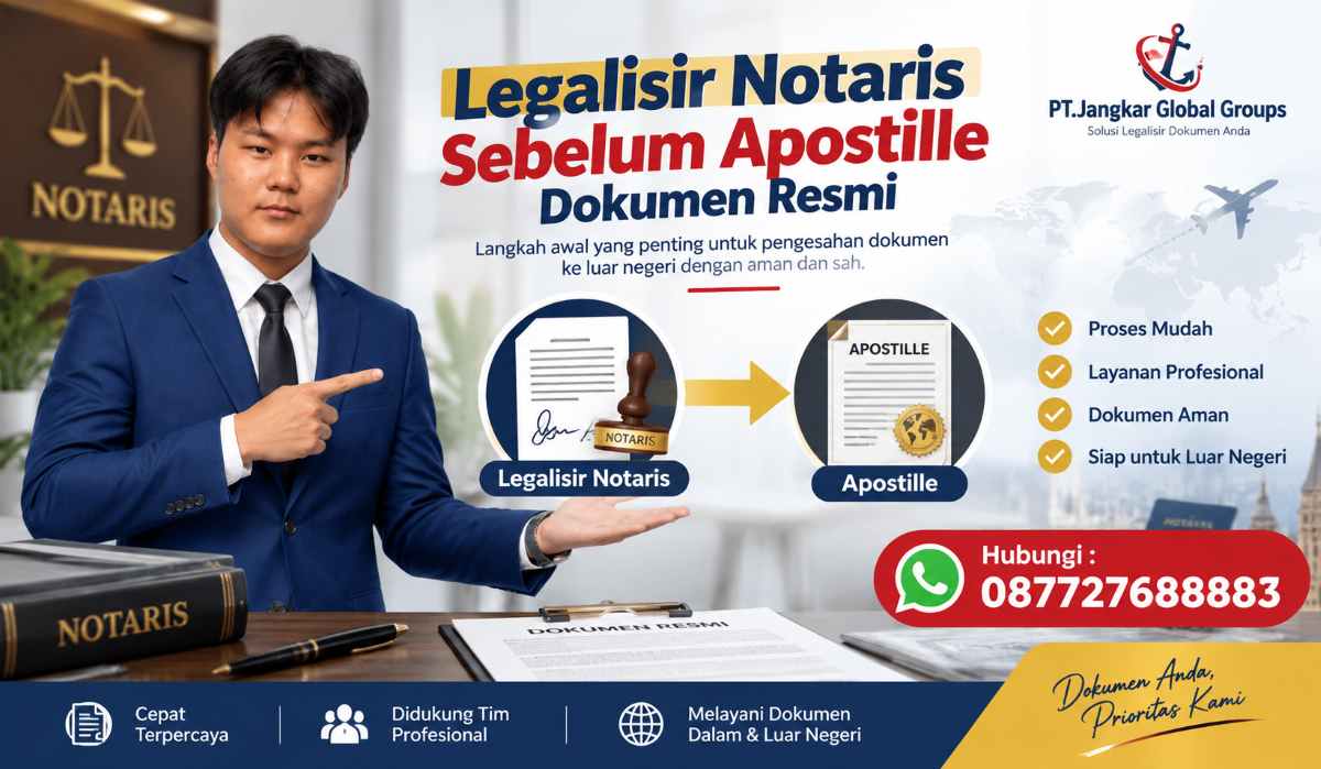 Legalisir Notaris Sebelum Apostille Dokumen Resmi