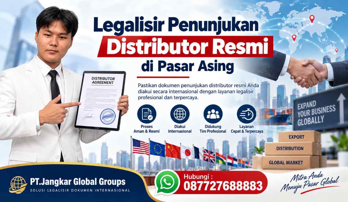 Legalisir Penunjukan Distributor Resmi di Pasar Asing
