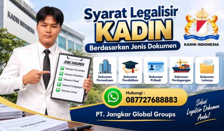 Syarat Legalisir Kadin Berdasarkan Jenis Dokumen