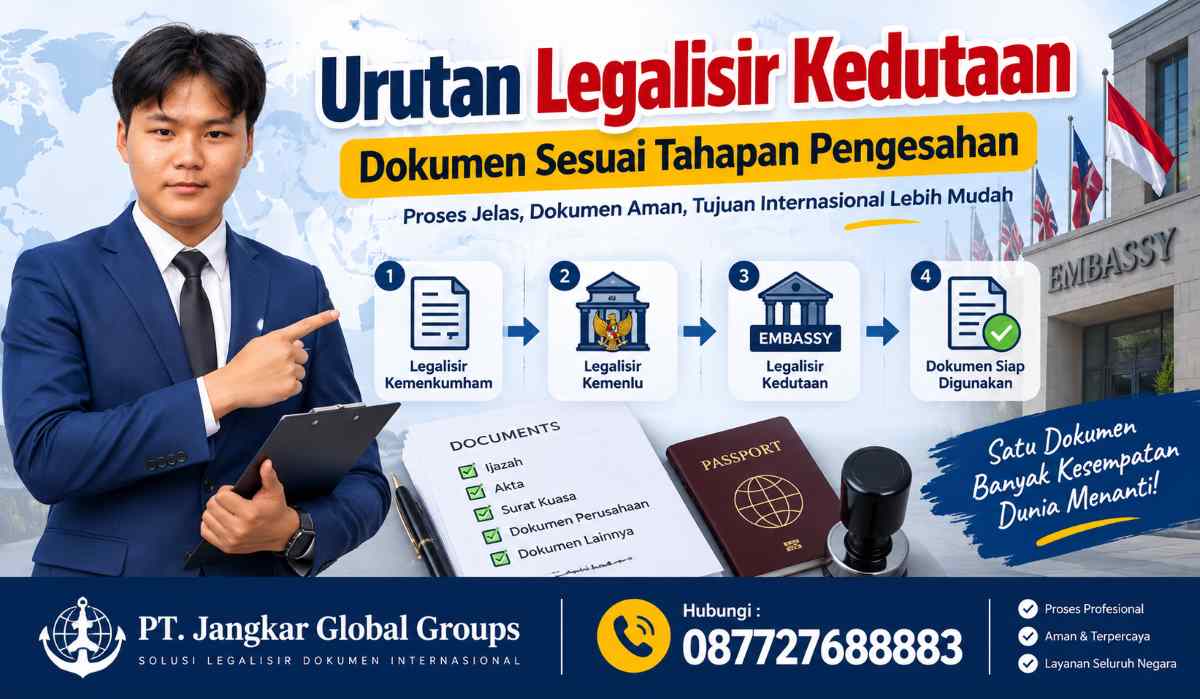 Urutan Legalisir Kedutaan Dokumen Sesuai Tahapan Pengesahan